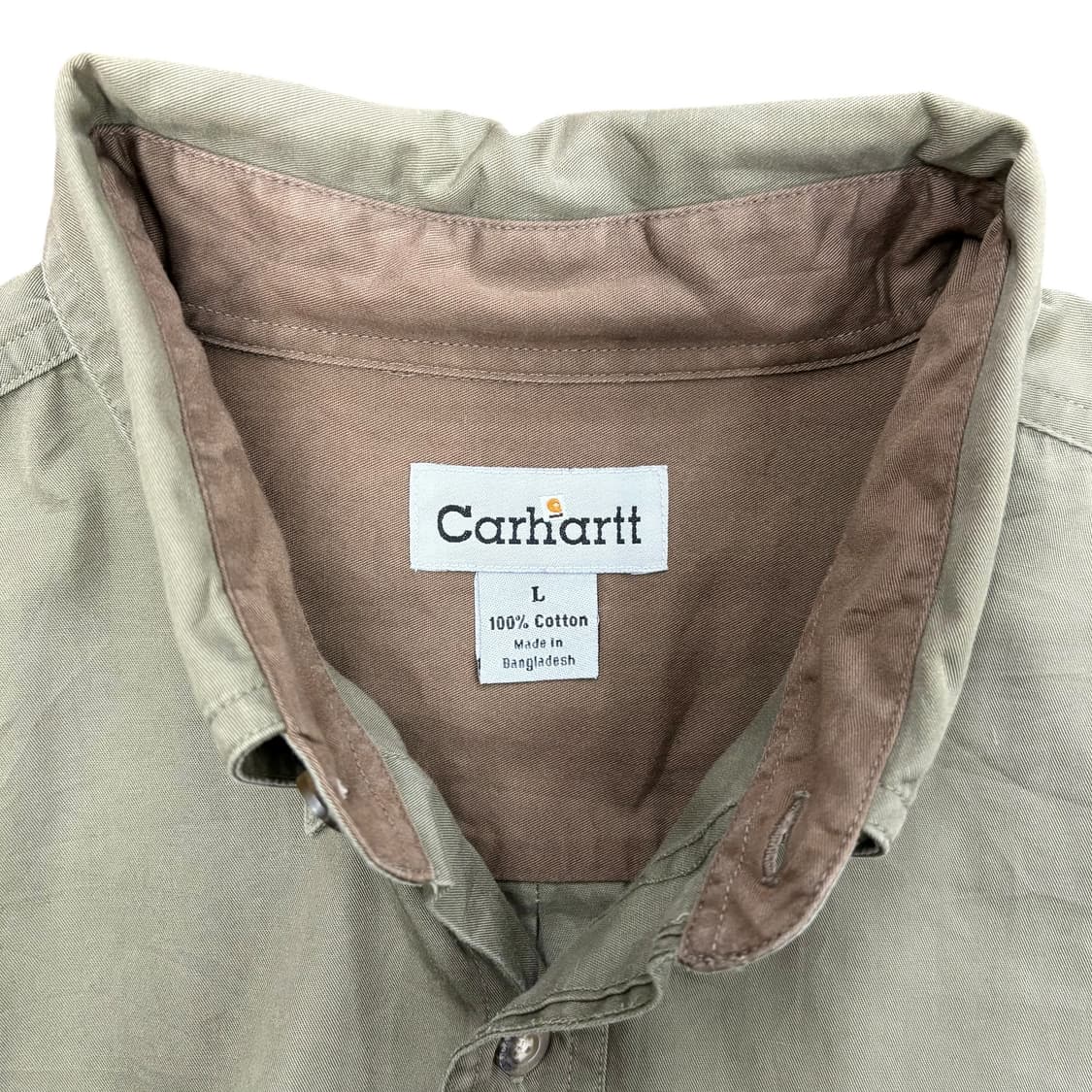 (L) 칼하트 카키 원포켓 워크 셔츠 상품이미지4