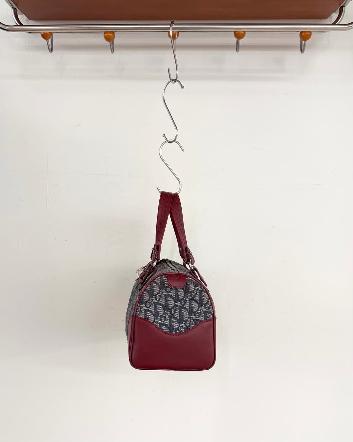 크리스찬 디올 레드 트림 트로터 보스턴 백 상품이미지3