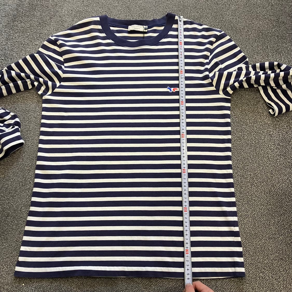 169 메종키츠네 스트라이프 롱슬리브 한글택 상품이미지7