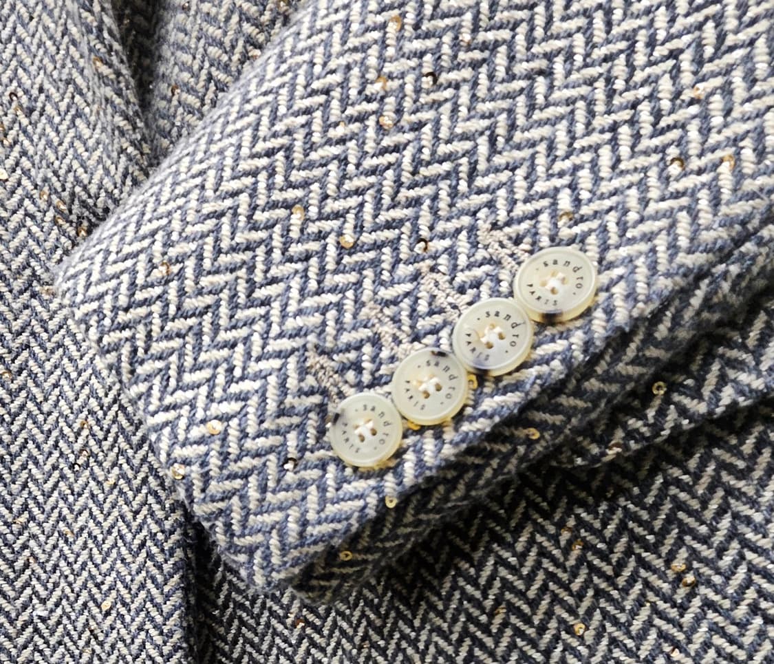 산드로 여성자켓 55 헤링본 테일러드 싱글자켓 AD33 상품이미지4