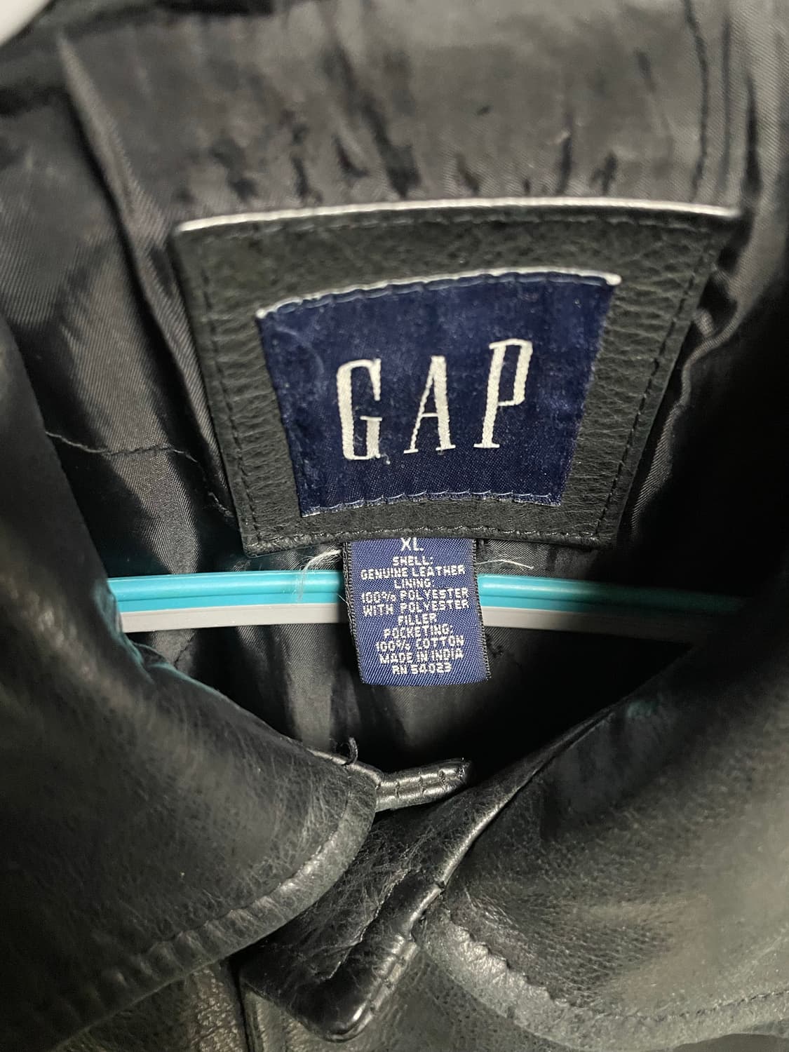 [XL] 올드갭 레더 카코트 블랙 상품이미지4