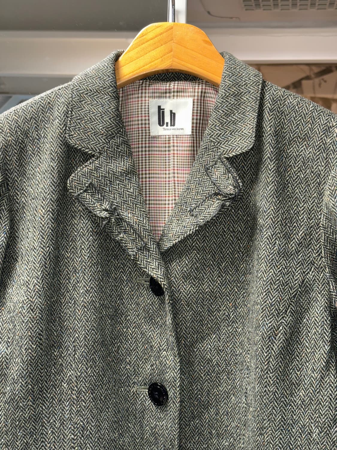 센소유니코 t.b 헤링본 프릴 울자켓 상품이미지3