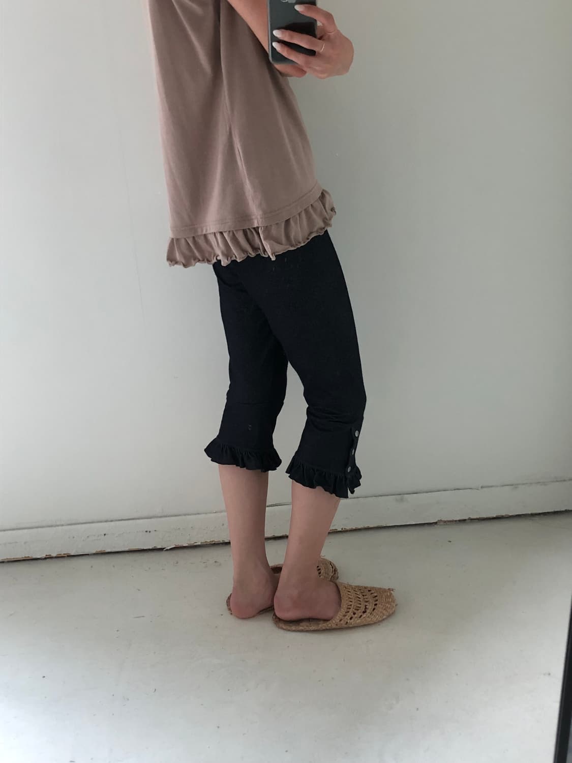 일본빈티지 프릴 7부 레깅스 상품이미지3