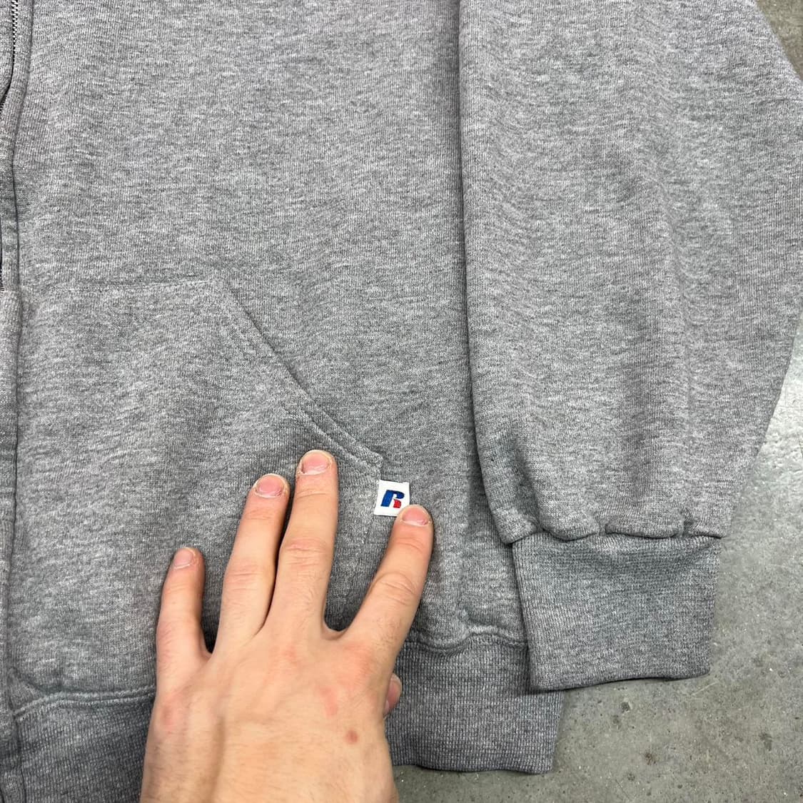 10s 러셀 애슬레틱 후드집업 그레이 상품이미지2