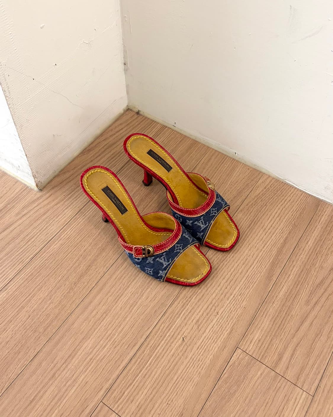 루이비통 데님 모노그램 뮬 힐  상품이미지1