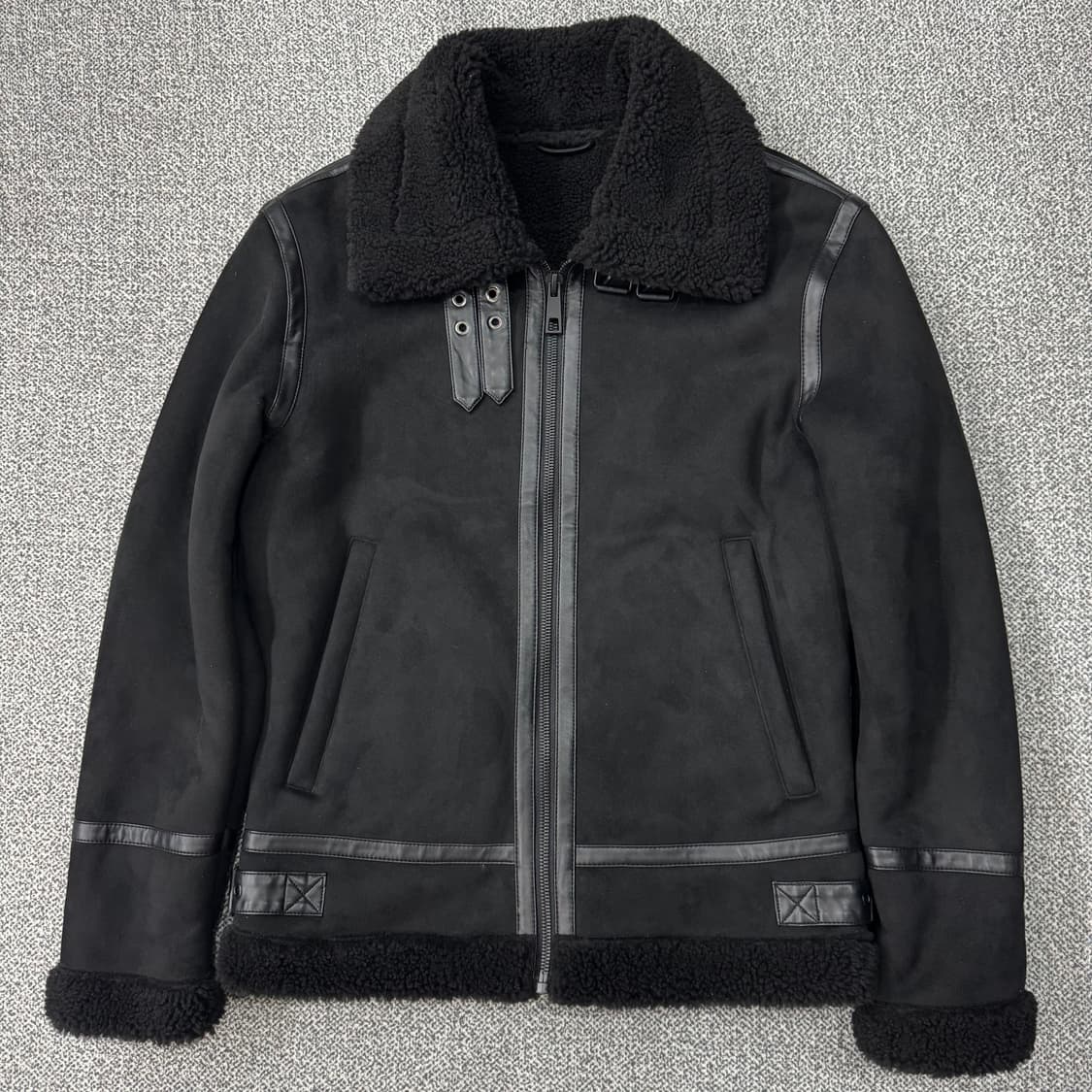 자라 무스탕 자켓 블랙 S 남녀공용 상품이미지1