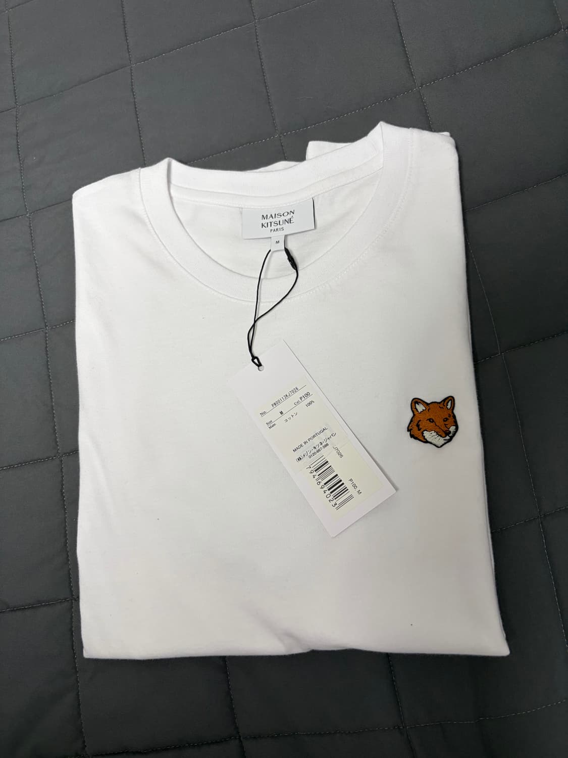 메종 키츠네 폭스 헤드 패치 레귤러 티셔츠 화이트 M 상품이미지1