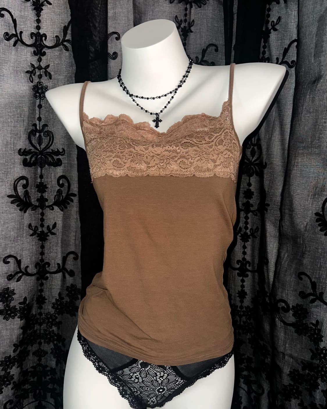 brown lace slip 상품이미지2
