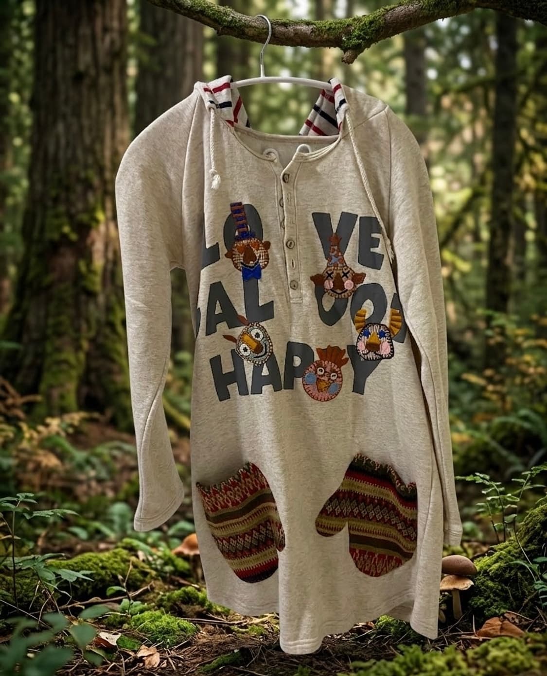 🌿모리걸 자수 후드 원피스🌿 상품이미지1