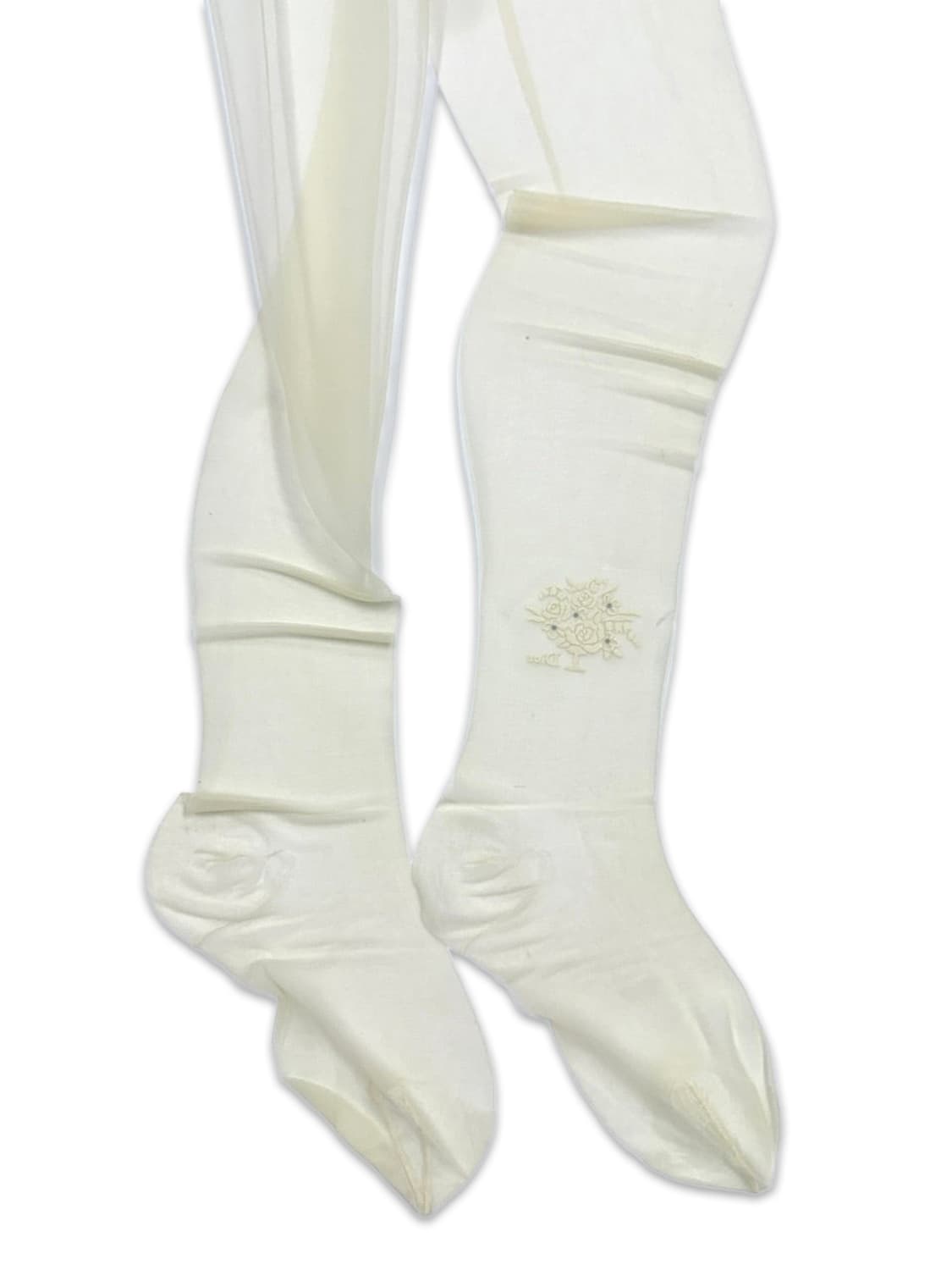 빈티지 크리스찬 디올 아이보리 로즈 스타킹 상품이미지4