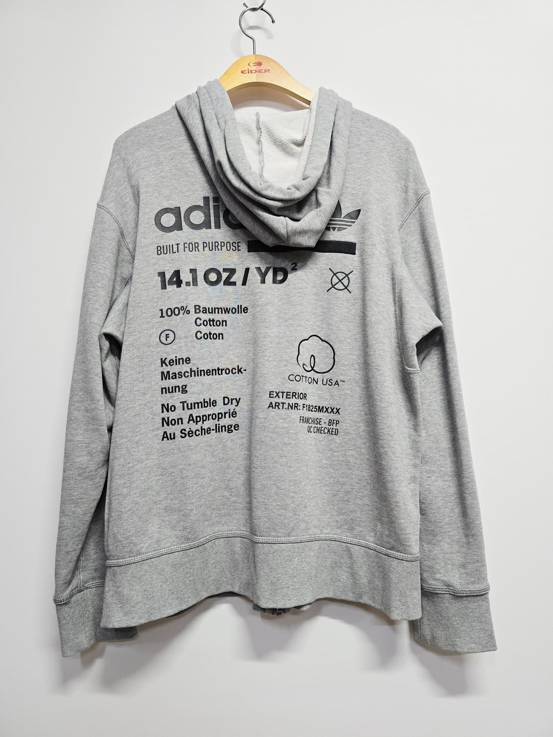 아디다스  kaval 그레이 기모 후드집업' 상품이미지4