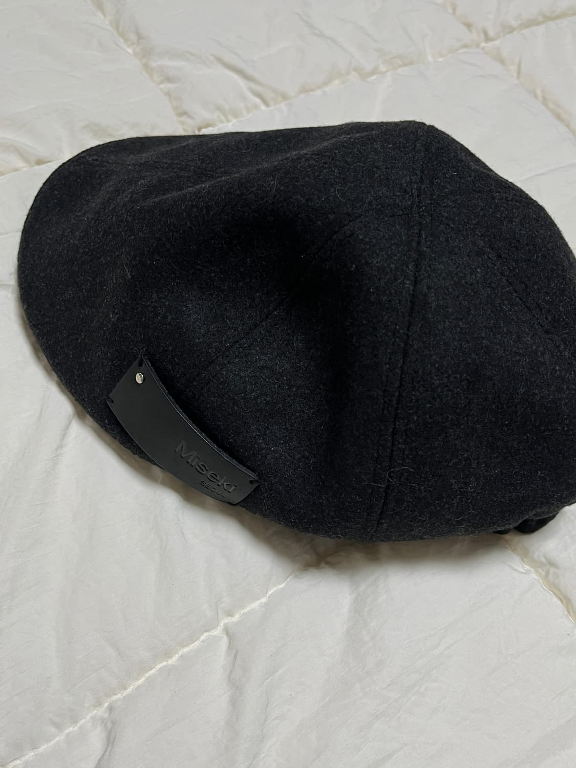 미세키서울 패치 울 헌팅캡-차콜 상품이미지4