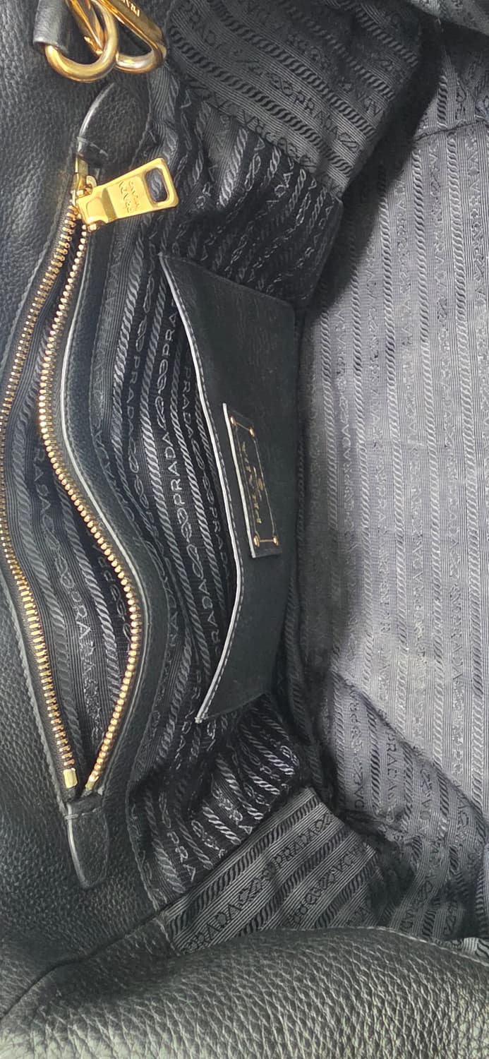 프라다 비텔로 다이노 블랙 토트백 상품이미지7