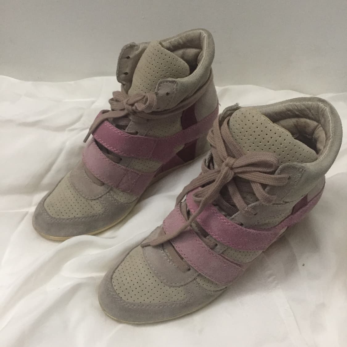 Ash 아쉬 스웨이드 하이탑 웨지 스니커즈 상품이미지1