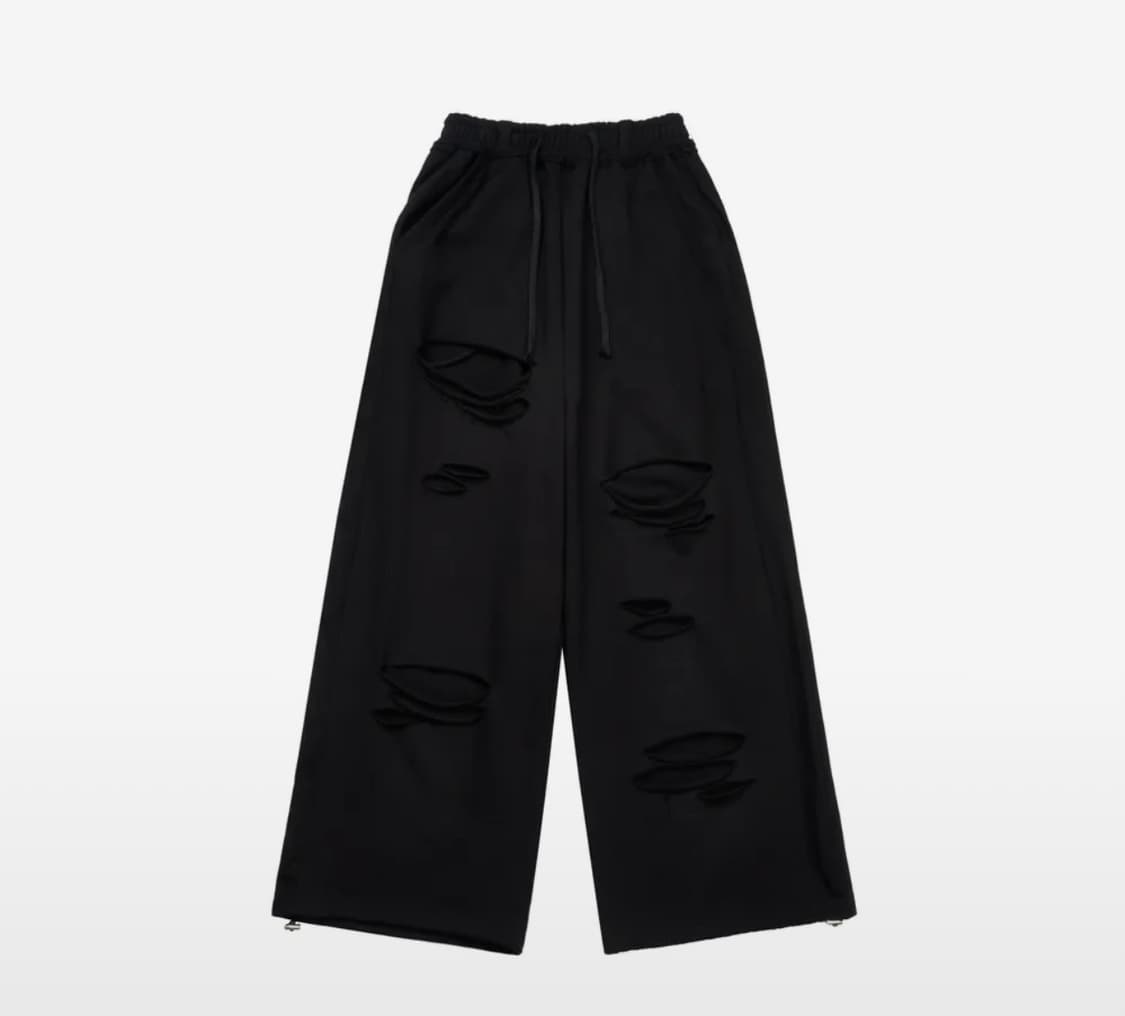 STITCHED BOLD LOGO SWEAT PANTS_BLACK 상품이미지2