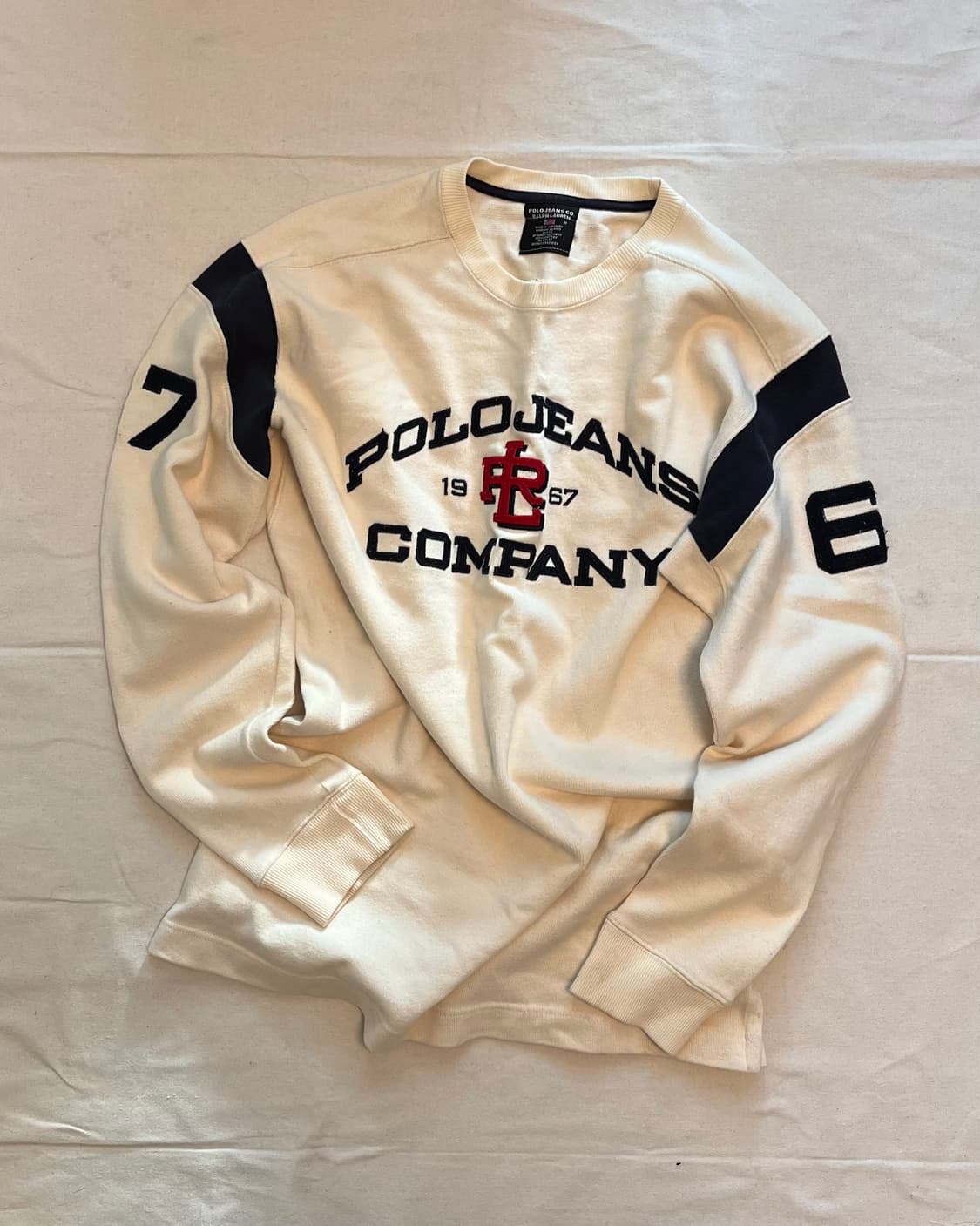 POLO varsity loose-fit long sleeve 상품이미지1