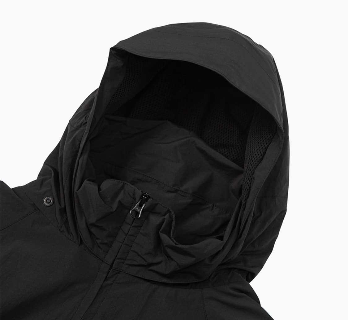 아웃스탠딩 쉘 후드 바람막이 자켓 블랙 상품이미지6