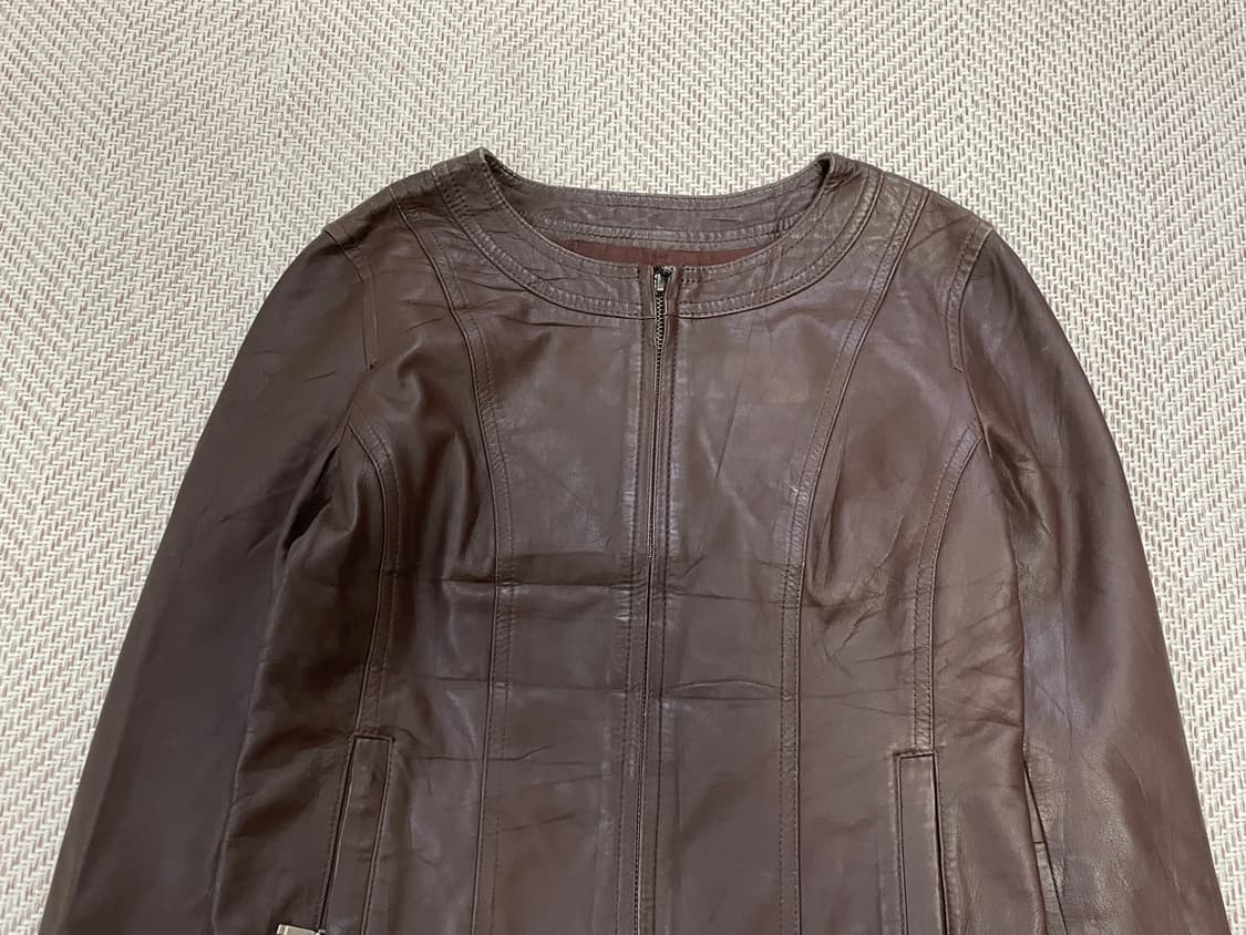 언타이틀드 소프트 양가죽 미니멀 집업 자켓 J03510 상품이미지3