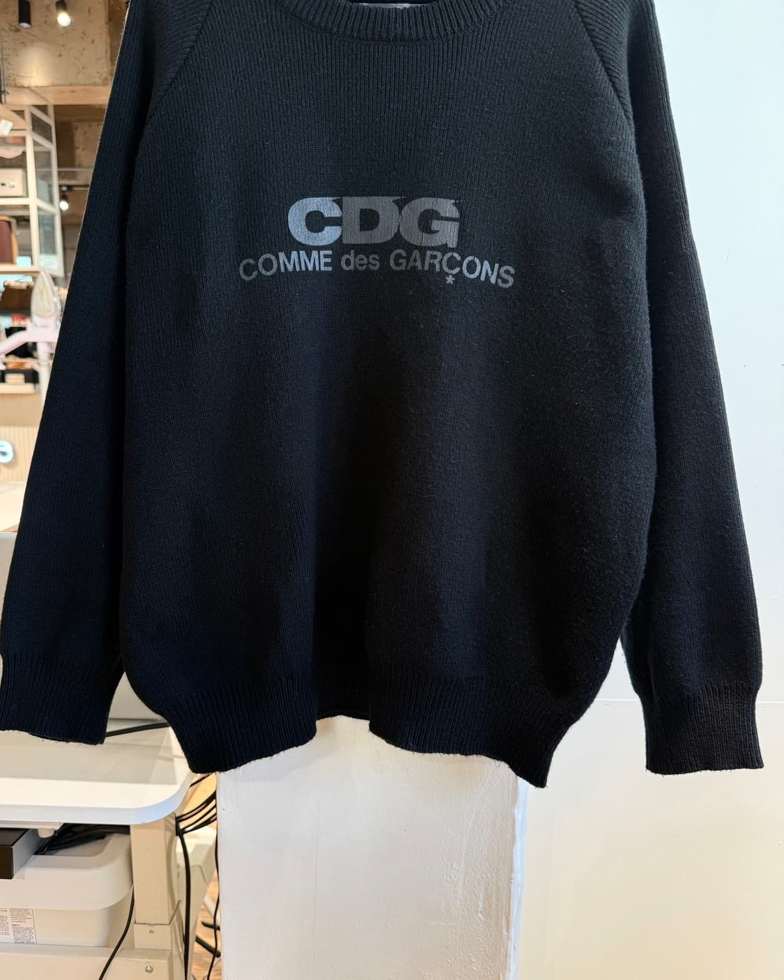 cdg 블랙 라운드넥 스쿨 풀오버 니트 상품이미지6