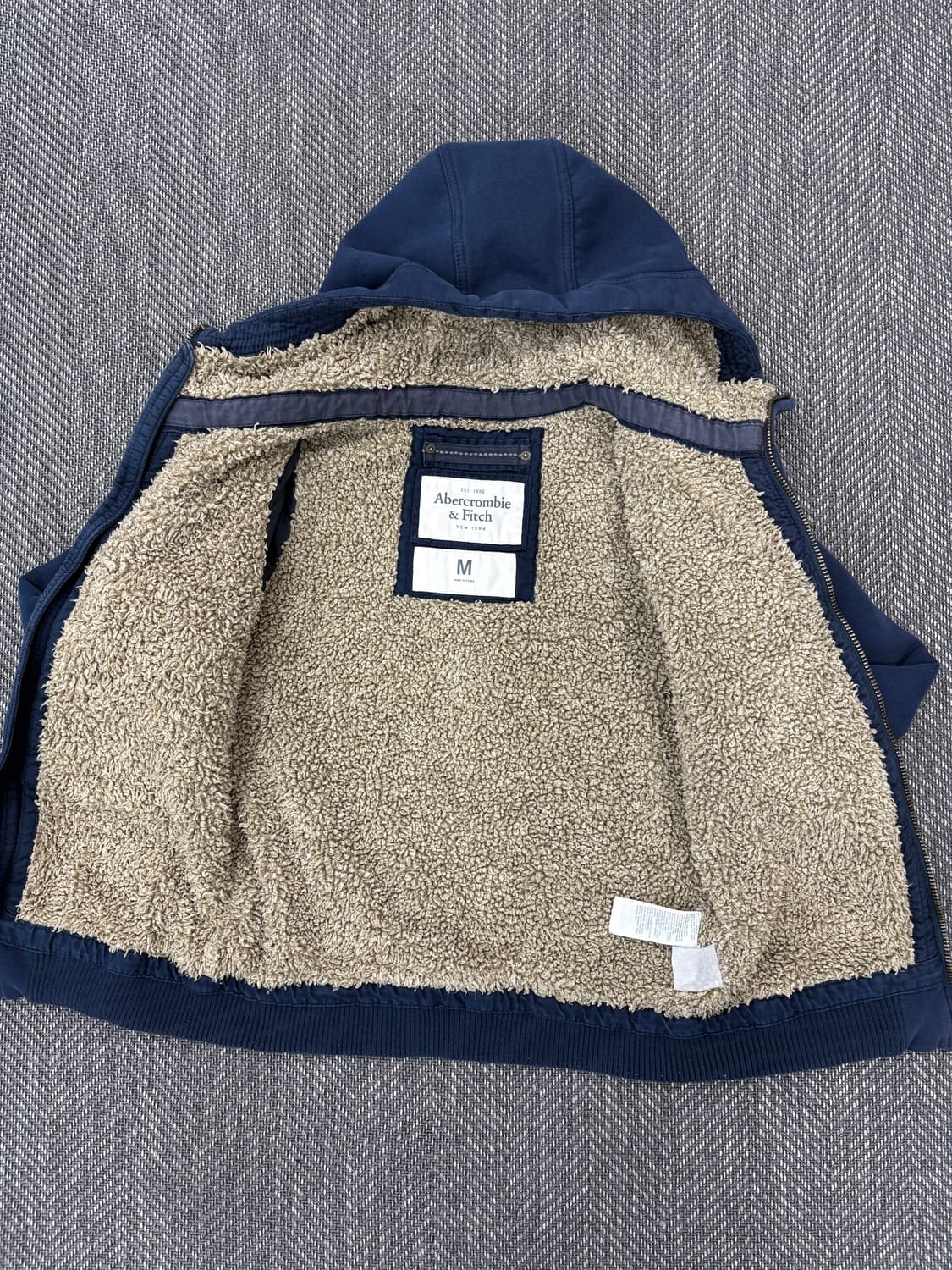 아베크롬비 양털 후드집업 네이비m 상품이미지6