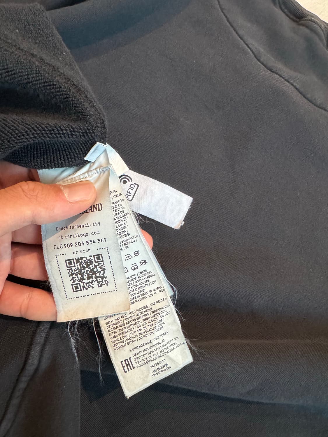 [정품] 스톤아일랜드 블랙 맨투맨 L 상품이미지5