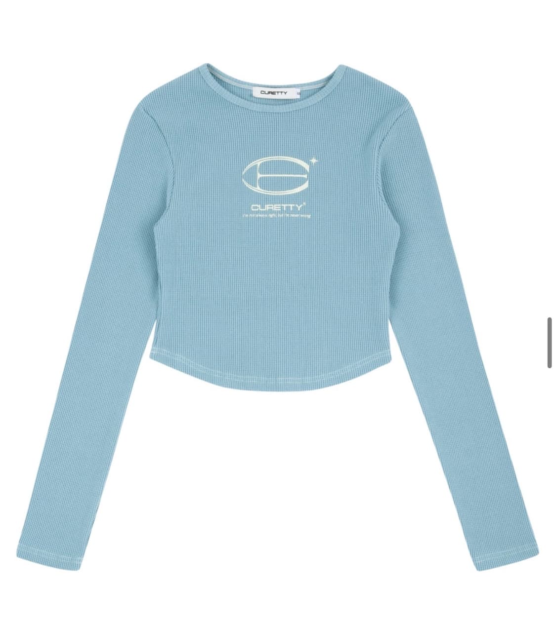 CURETTY 큐리티 크롭 와플티 새상품 상품이미지5