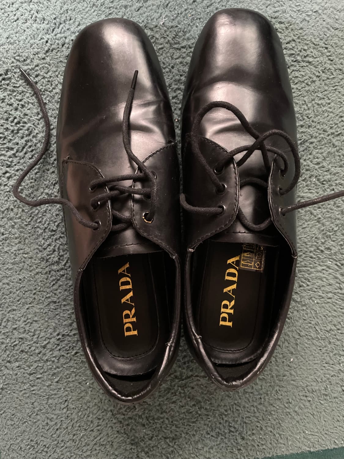 프라다 Square Toe Rubber Sole Derby 상품이미지1