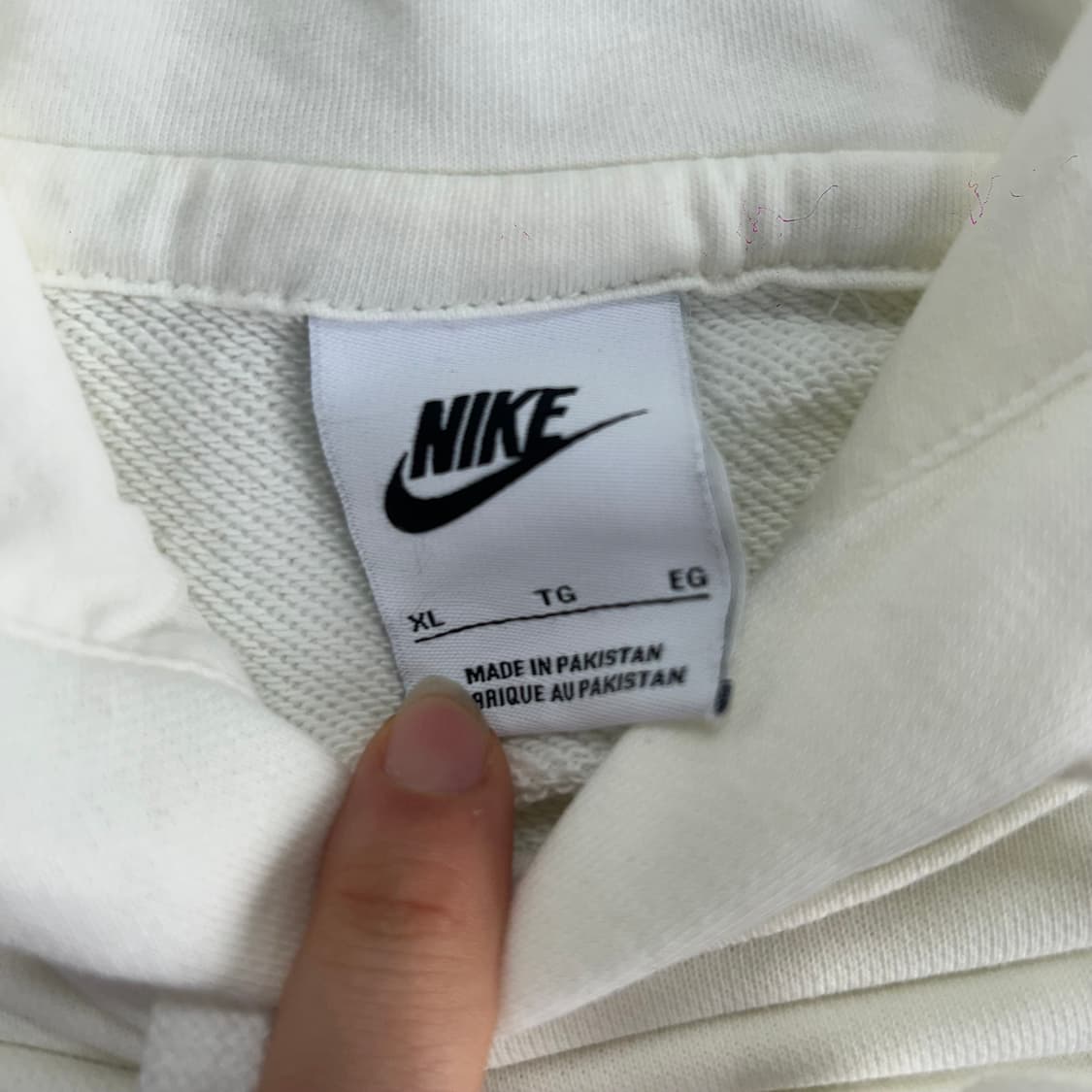 Nike 나이키 화이트 스우시 아이보리 후드티 상품이미지5