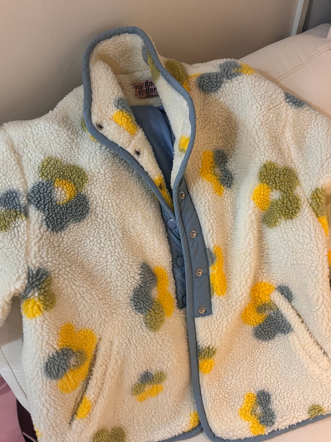 마가린 핑거스 부클 후리스 /  꽃무늬 뽀글이 점퍼 상품이미지2