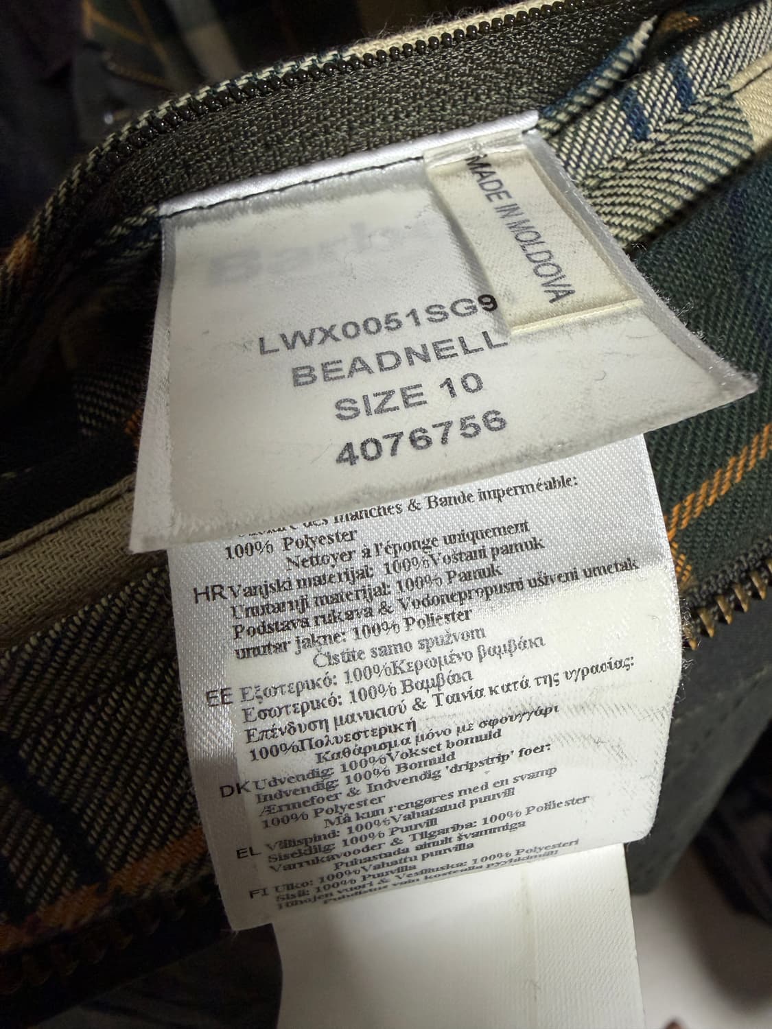 바버 비드넬 왁스 자켓 상품이미지5