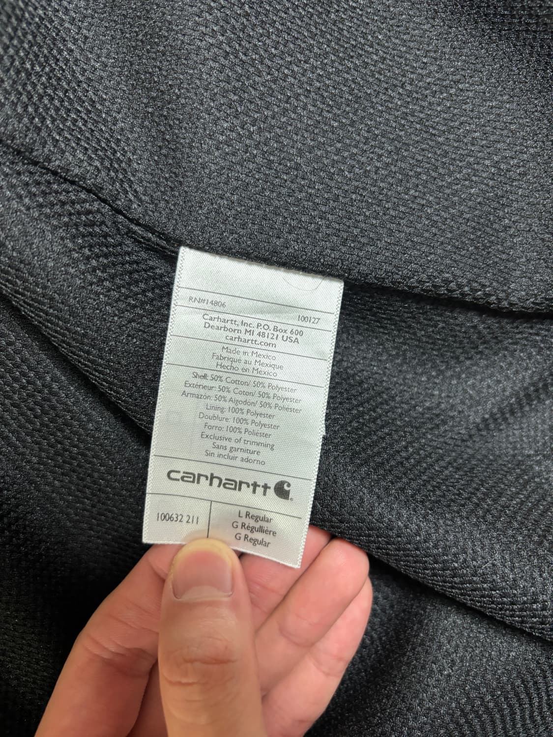 칼하트 써멀 레인디펜더 브라운 후드 L 상품이미지5