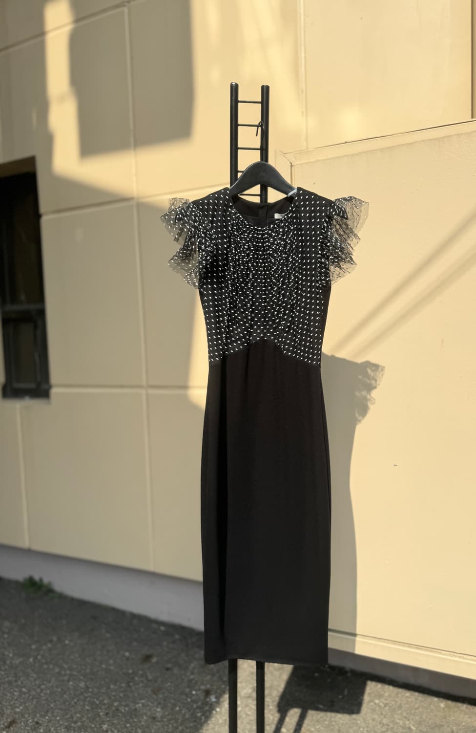 새상품 컨디션 Jason Wu 블랙 물방울 미디 원피스 사이즈 0(44사 상품이미지3