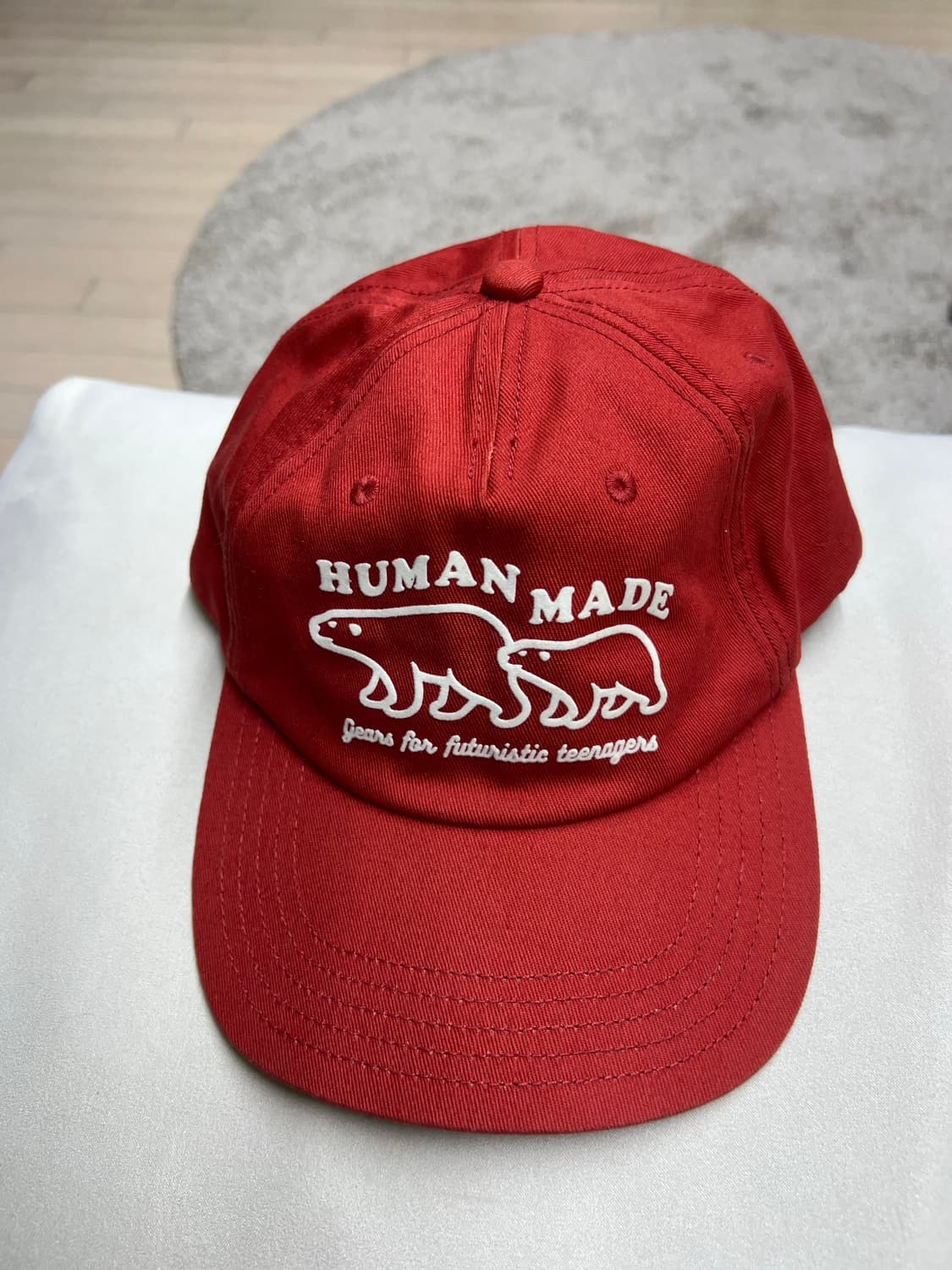 휴먼메이드 5 패널 캡 레드 북극곰 볼캡 상품이미지1