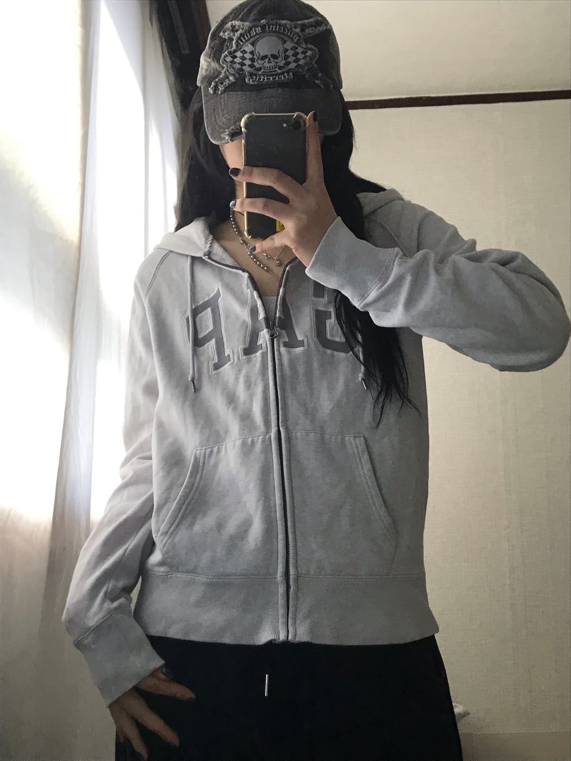 갭 연그레이 후드집업 상품이미지5