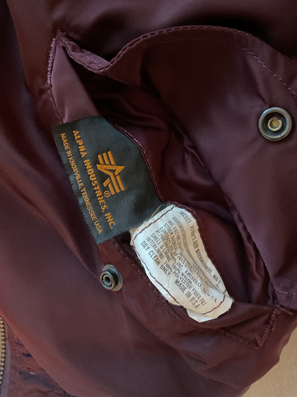 90s distressed ma1 (made in usa) 상품이미지6