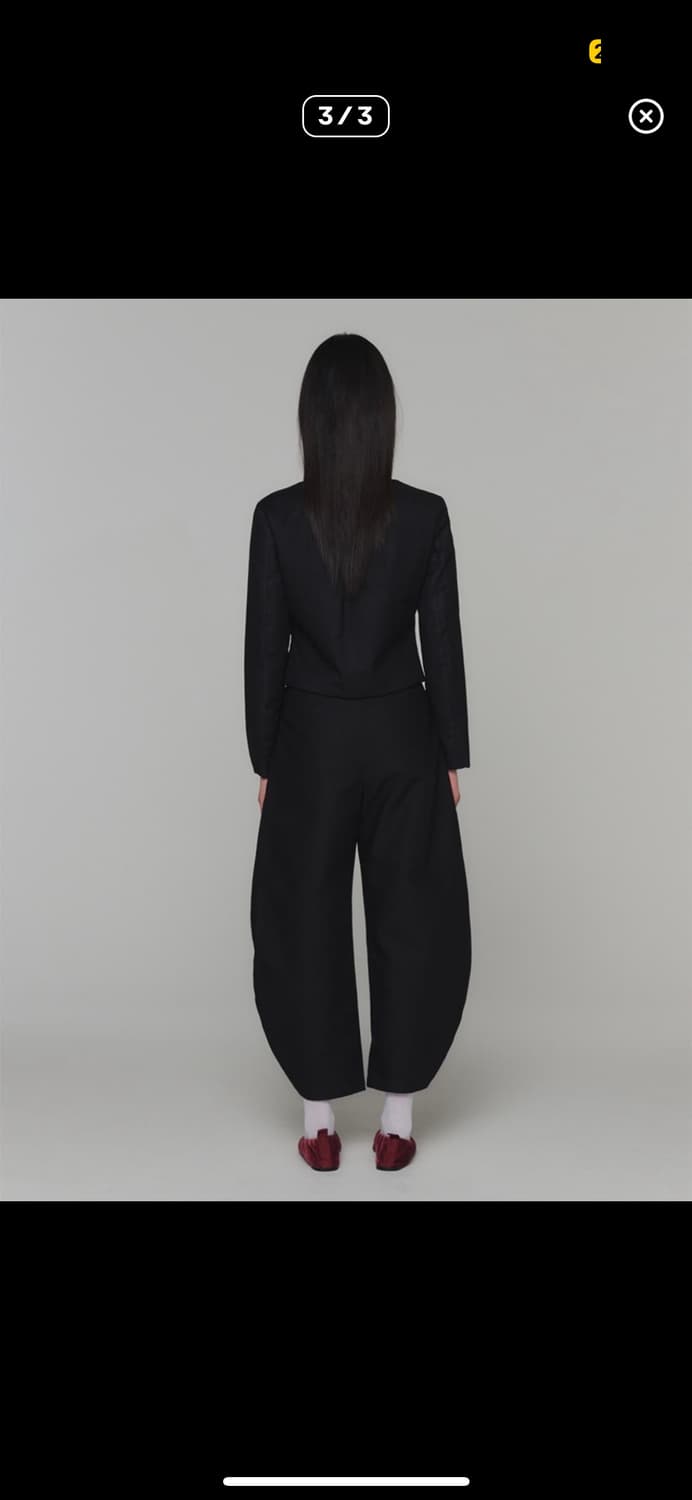 아모멘토 우먼 커브드 팬츠 블랙 상품이미지3