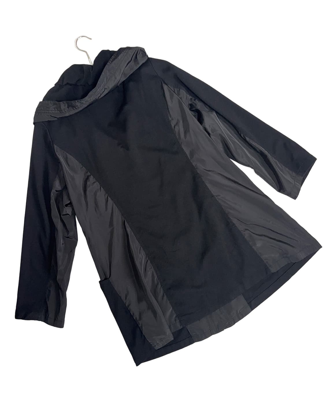 시즈쿠 우븐 배색 포인트 오버사이즈 후드 점퍼 상품이미지2