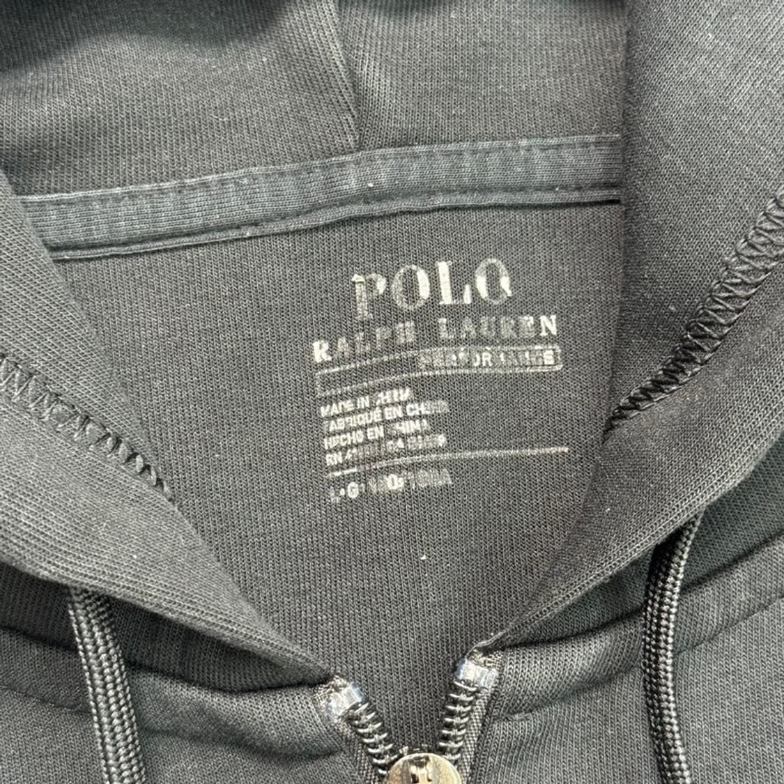RALPH LAUREN 더블 니트 풀 지퍼 후디 블랙 상품이미지4