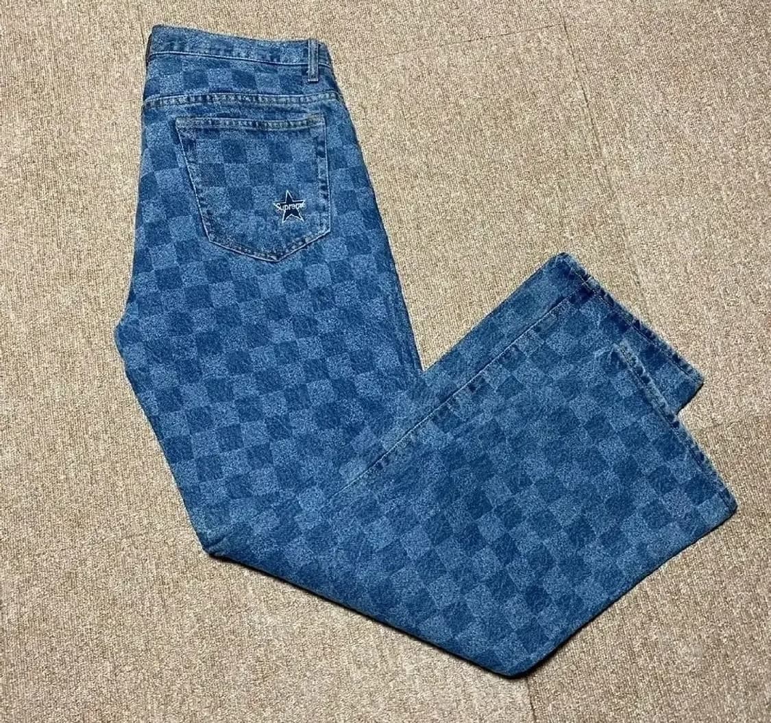 슈프림 체커보드 데님 팬츠 32 상품이미지2