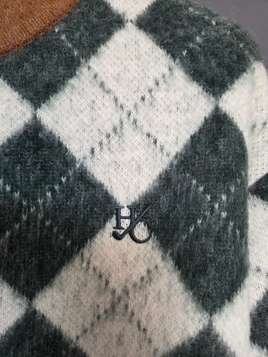 (새상품) 헨리코튼 BSC 아가일니트 다크그린 105사이즈 판매합니다. 상품이미지9