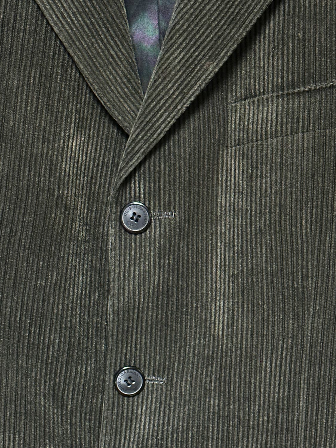 20FW)조르지오 아르마니 블랙라벨 120수 울실크 코듀로이 블레이저/4 상품이미지5