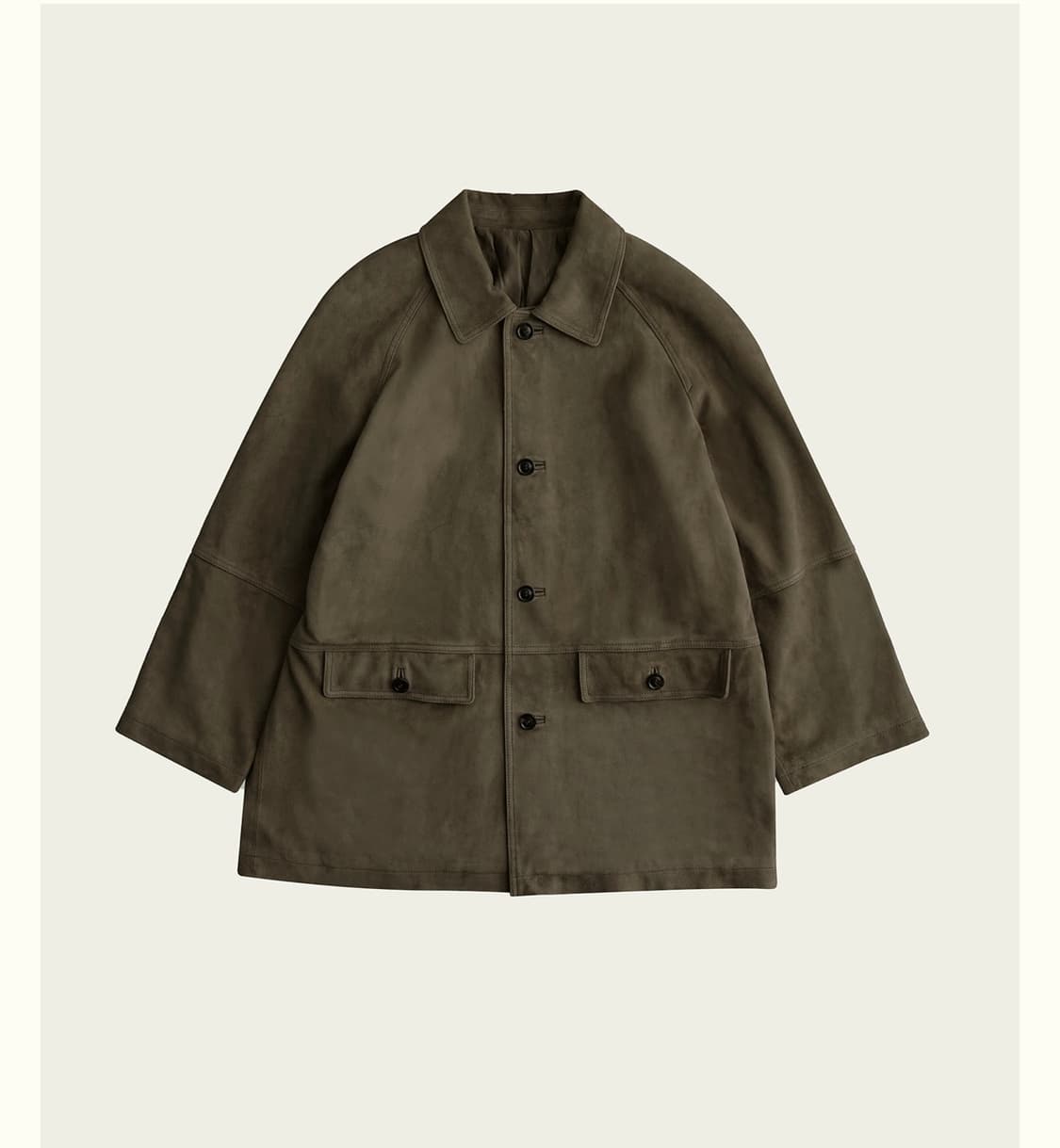ribbonbit 리본빛 Nilson Suede Jacket 카키 상품이미지2