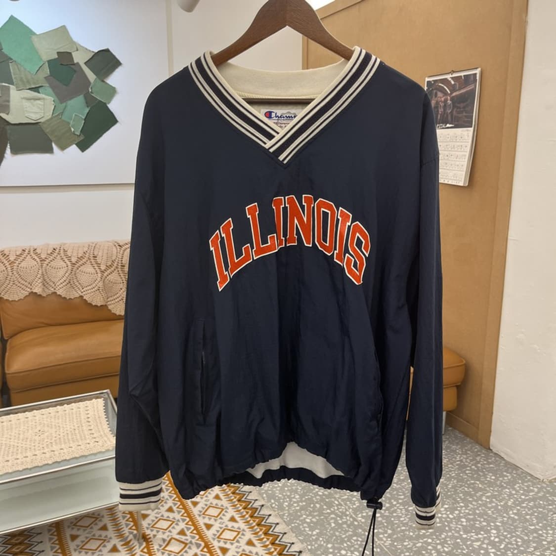 챔피온 90s 올드스쿨 일리노이주 오버핏 웜업 바람막이 C10669 상품이미지3