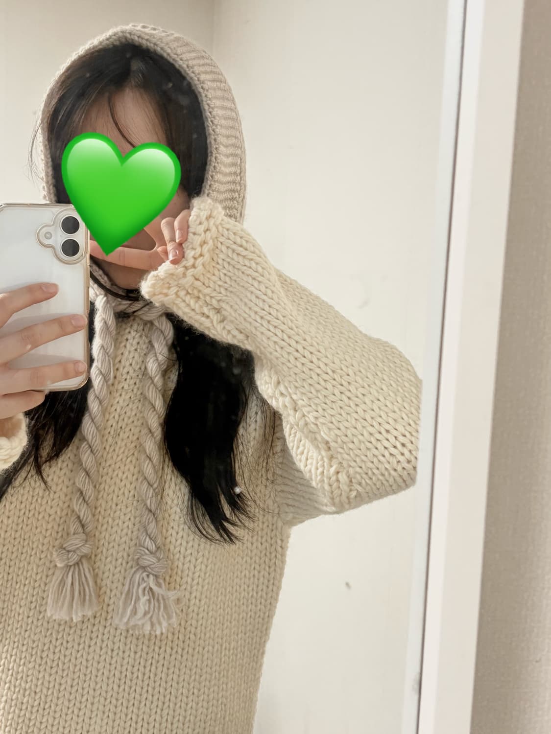 핸드메이드 벌키 헤비 니트 후드 Only fruit✨ 코위찬 얼바닉30 상품이미지2