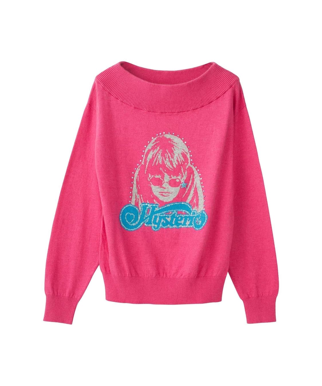 히스테릭글래머 자카드 풀오버 핑크 상품이미지1