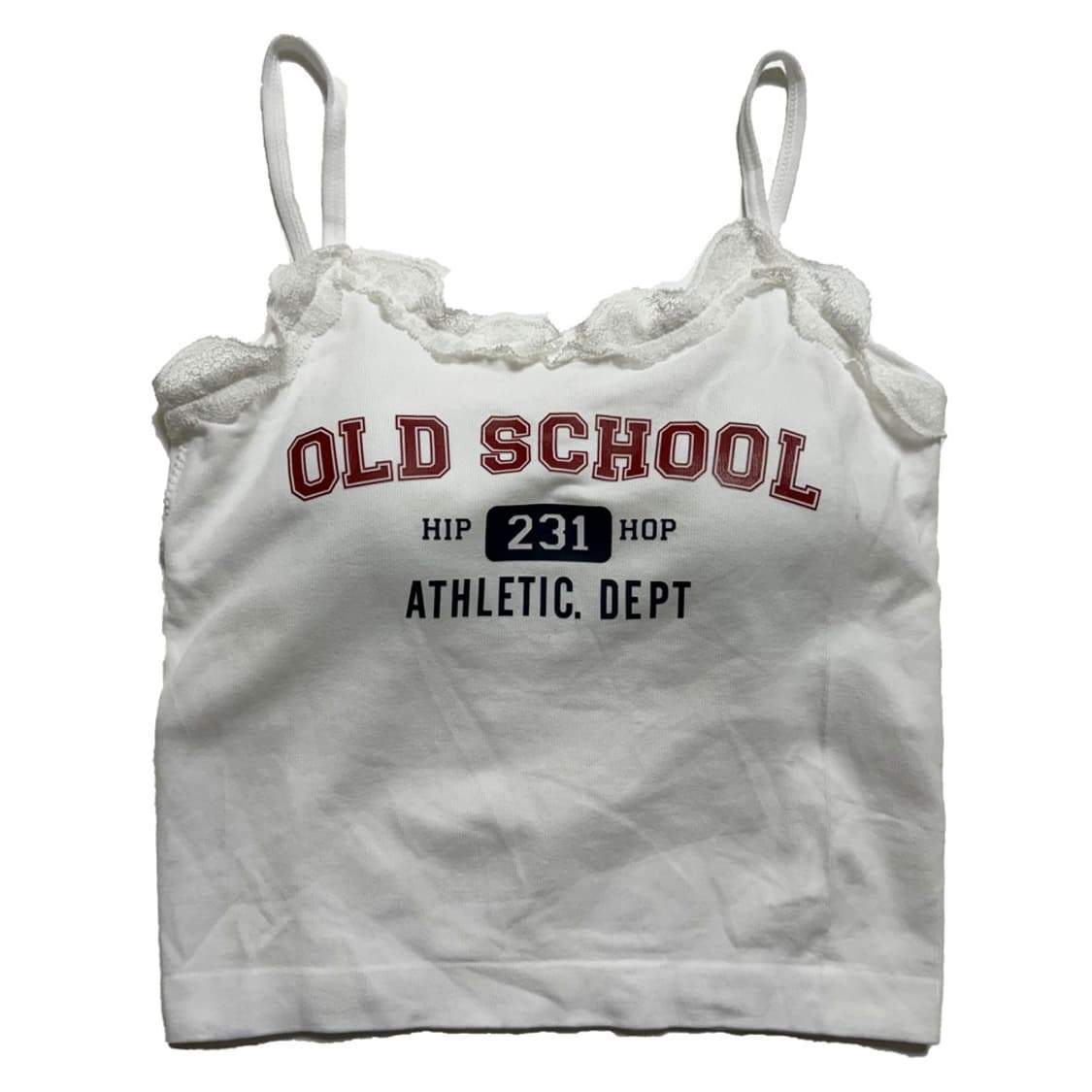 새상품 올드스쿨 레이스 캡내장 끈나시 (화이트) 상품이미지1