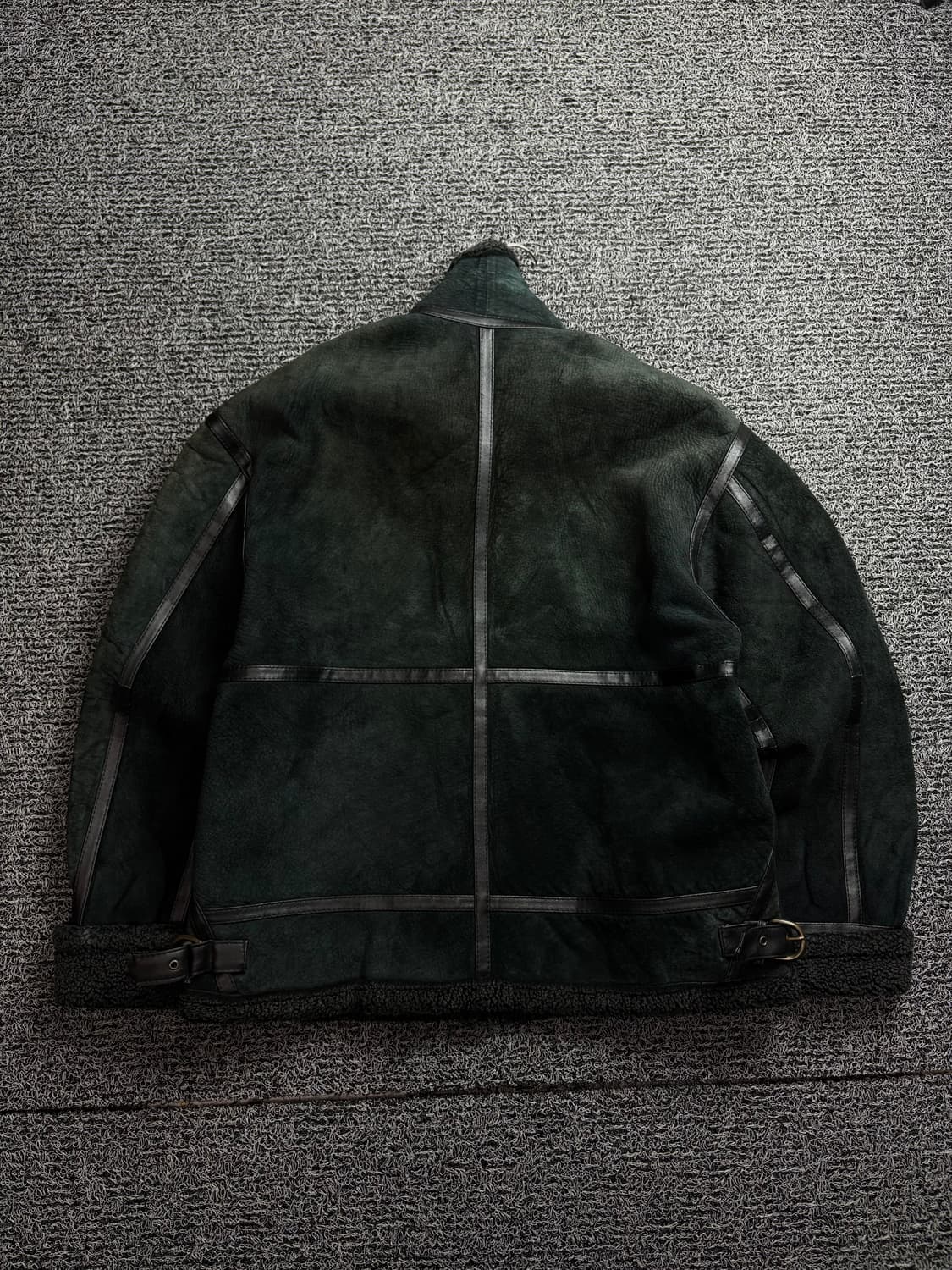 빈티지 양가죽 레더 스웨이드 무스탕 블랙 1416 상품이미지4