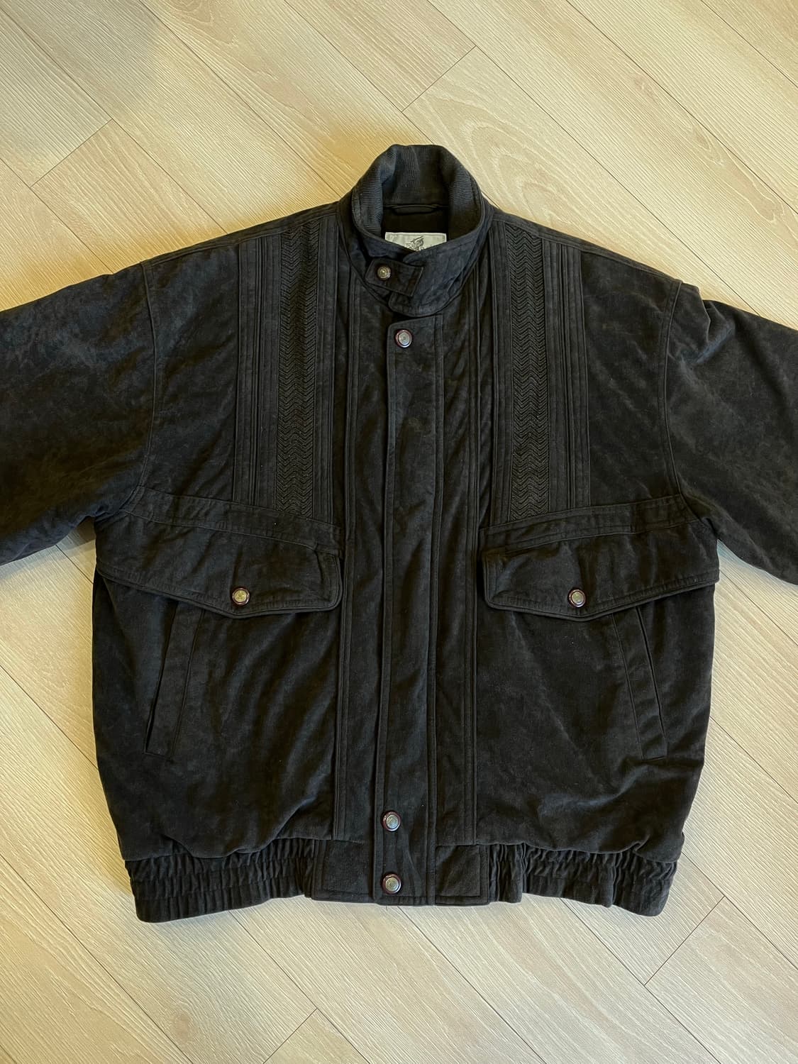 브라운 스웨이드 누빔 자켓 상품이미지5