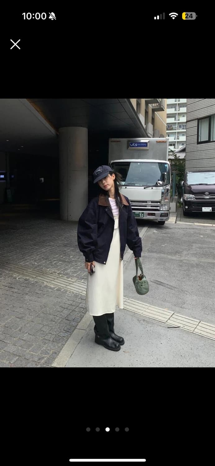 릿킴 배색 블루종  상품이미지3