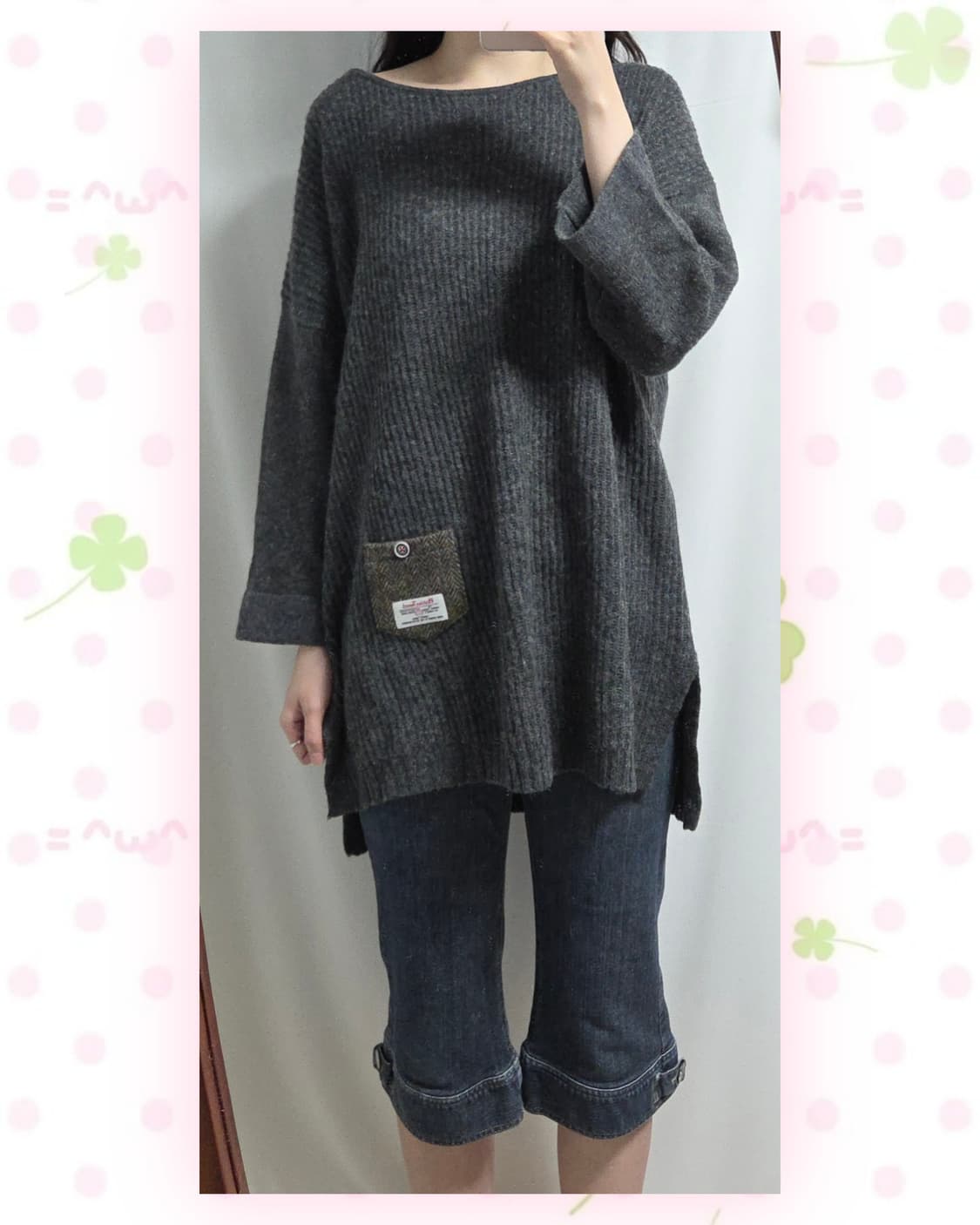 차콜 모리 포켓 니트 원피스 상품이미지1